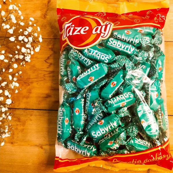 شکلات تازه آی ترکمنستان مغزدار شکلاتی بسته 1 کیلویی مدل Sabyrly